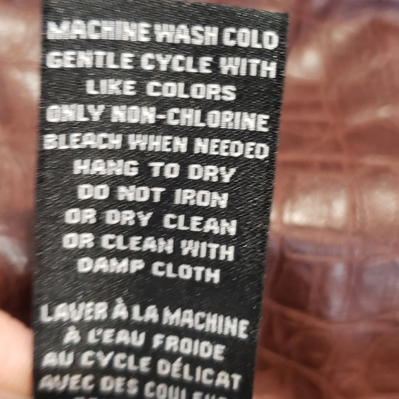 7 For All Mankind Chocolate Brown Faux Leather Leggings - Picture 8 of 8